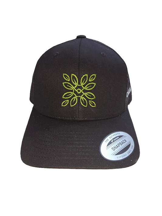 Calm Leaf Snapback (Green Logo)