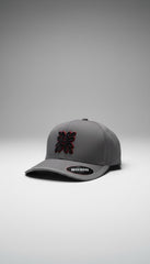 Grey Boshi Ultra Grey Black/Maroon Logo Cap