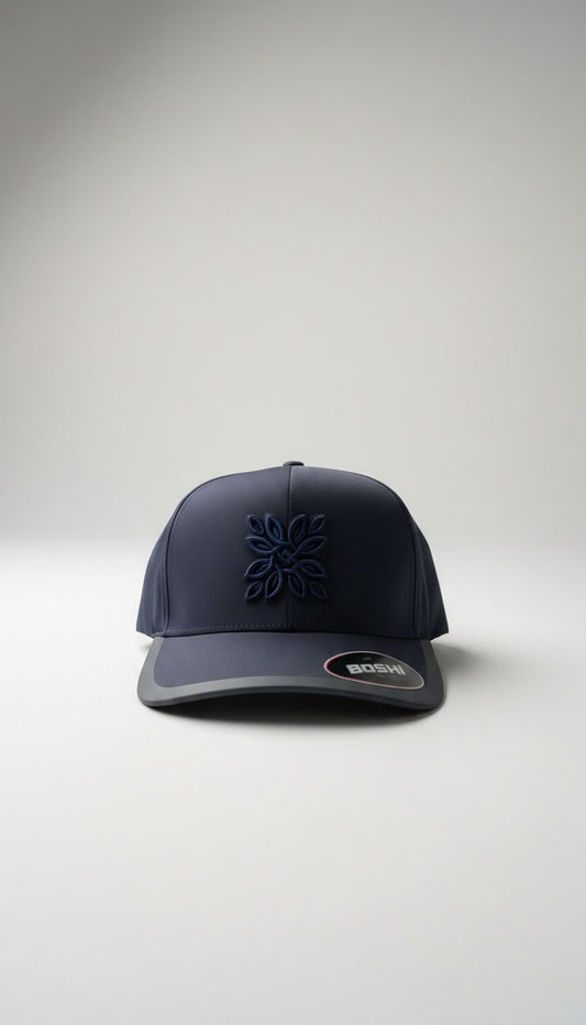 Navy Boshi Ultra Navy/Black Logo Cap