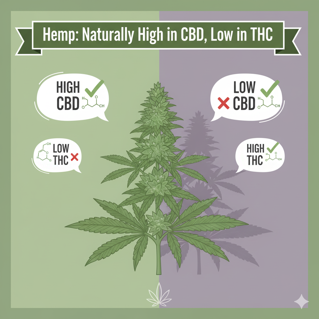 How Hemp Is Naturally High in CBD but Low in THC 🌱
