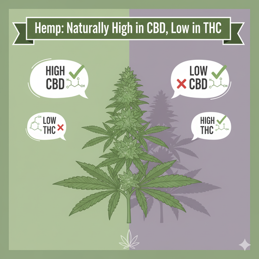 How Hemp Is Naturally High in CBD but Low in THC 🌱