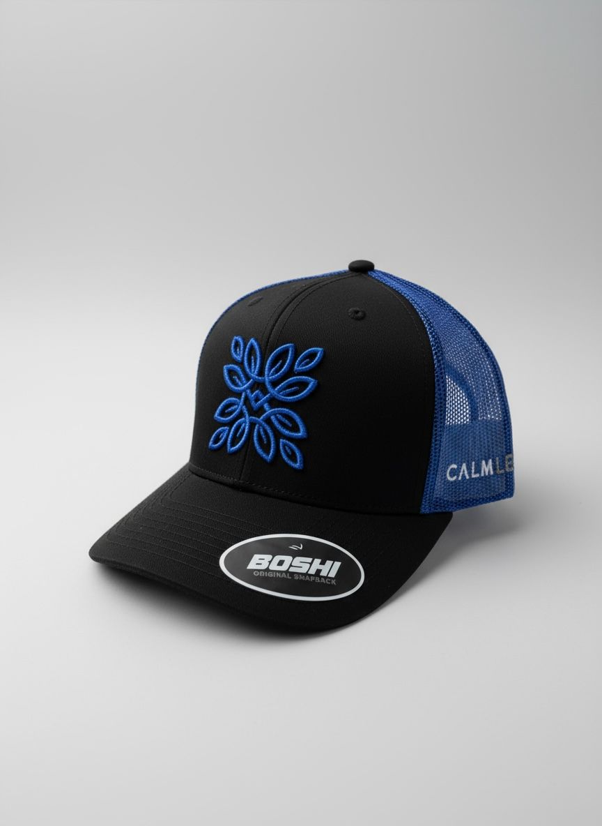 Calm Leaf Black/Blue Cap