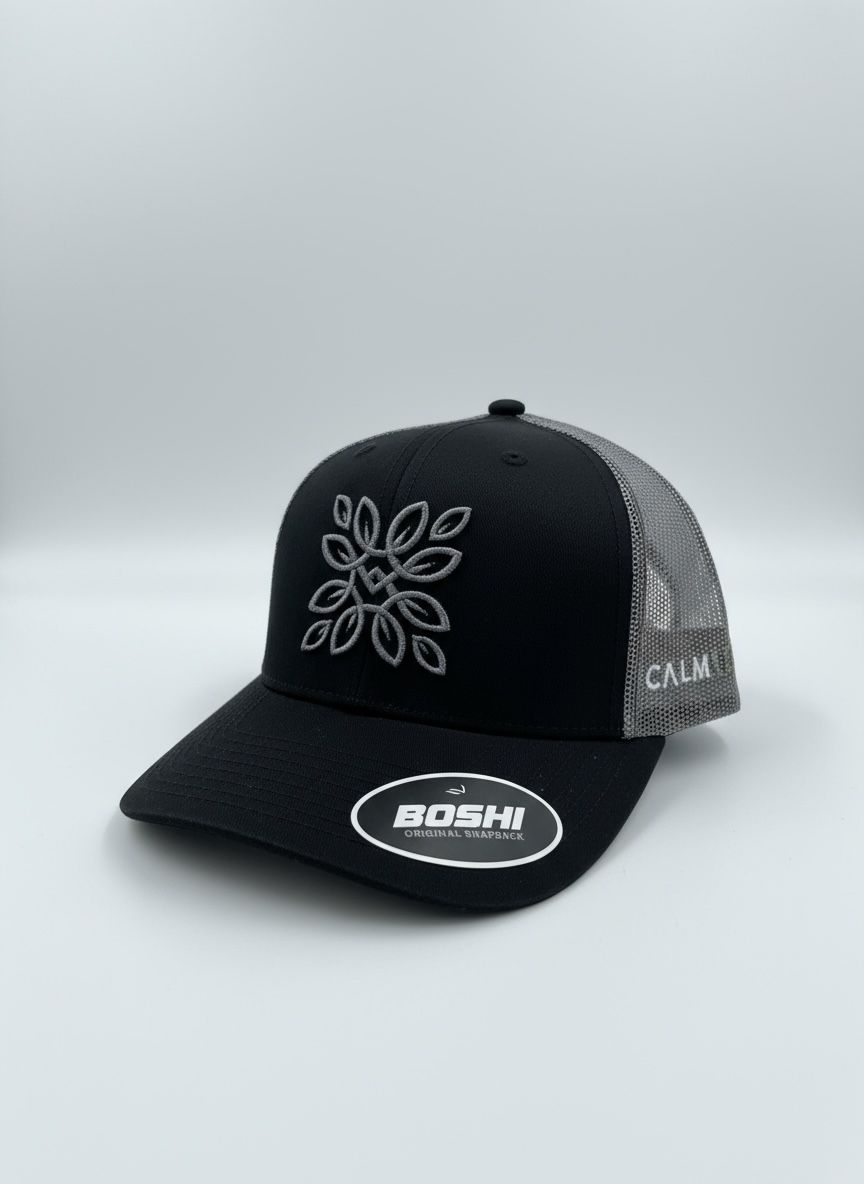 Calm Leaf Black/Grey Cap