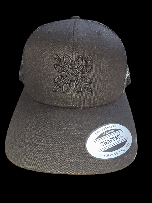 Calm Leaf Snapback (Black Logo)