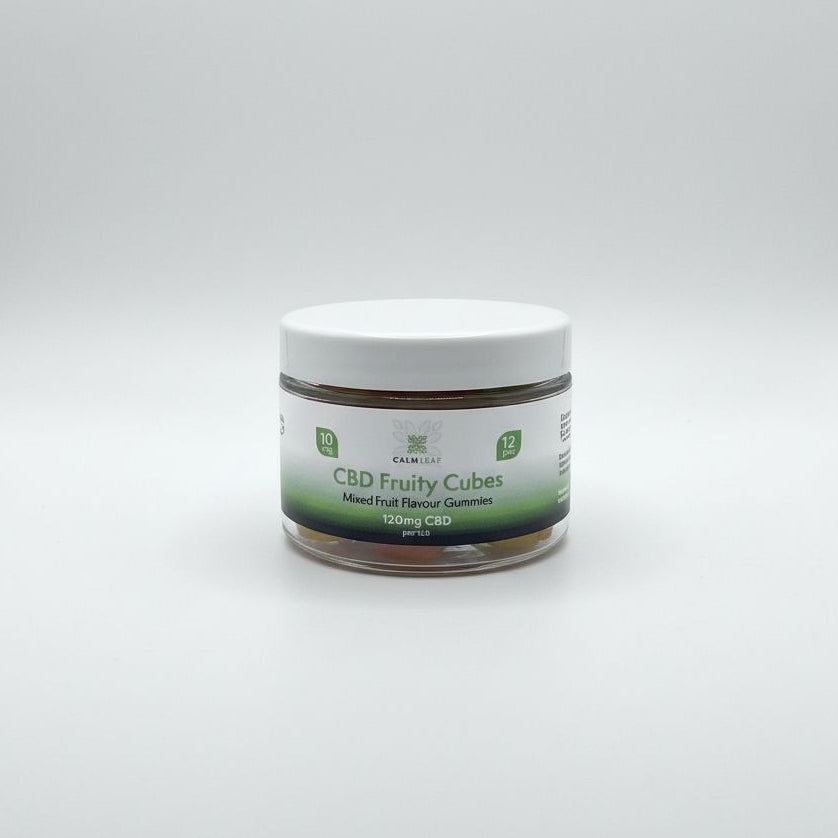10mg Fruit Cubes CBD Gummies (120mg tub) from Calm Leaf