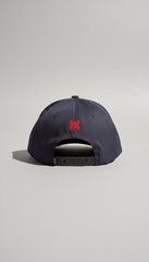 Navy Boshi Ultra Navy/Red Logo Cap