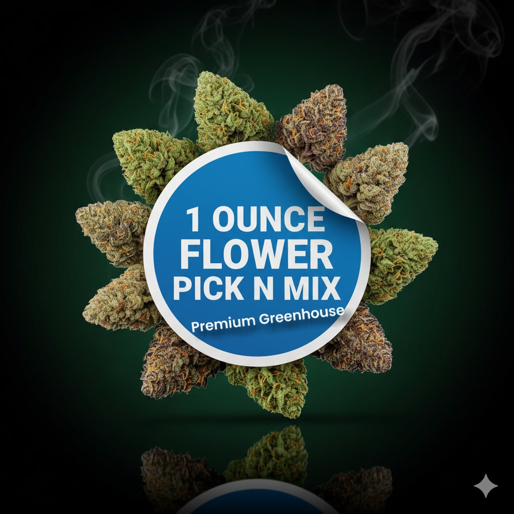 1 Ounce Flower - Pick N Mix - Premium Greenhouse Calm Leaf pick n mix bundle