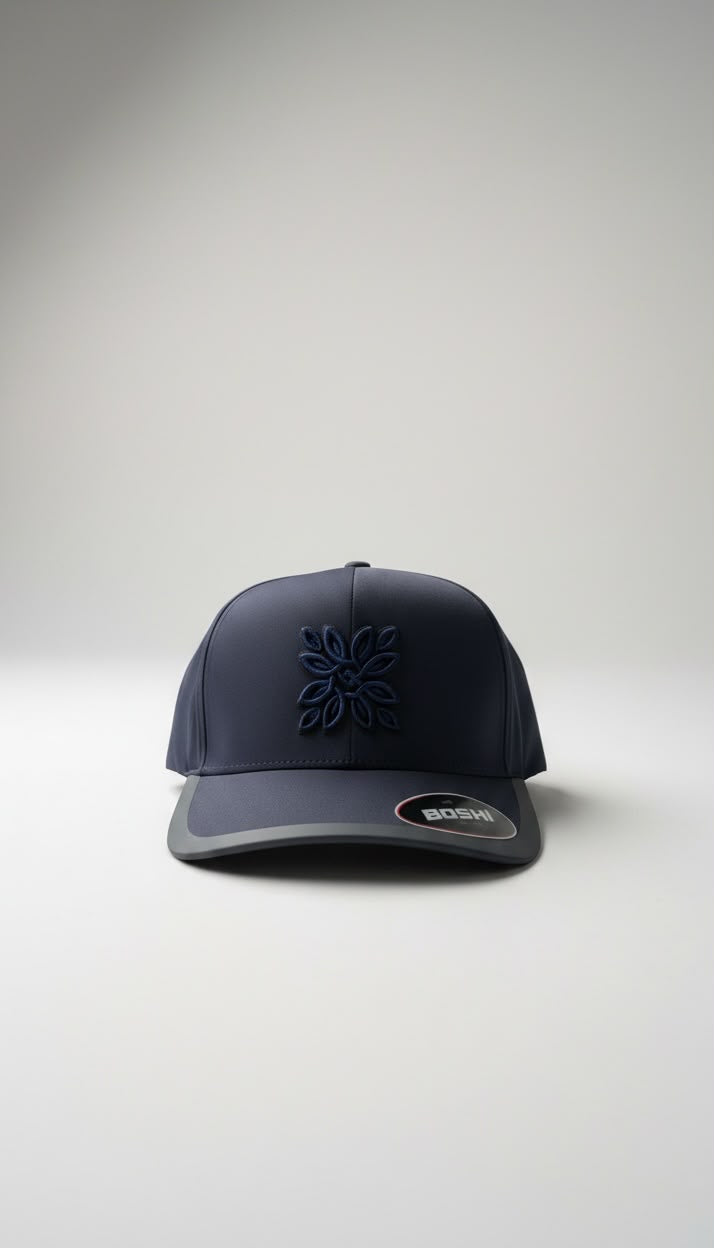 Navy Boshi Ultra Navy/Black Logo Cap