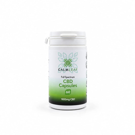 Calm Leaf CBD capsules, 30mg x 60